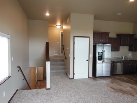 stairs, pantry, refrigerator, fridge